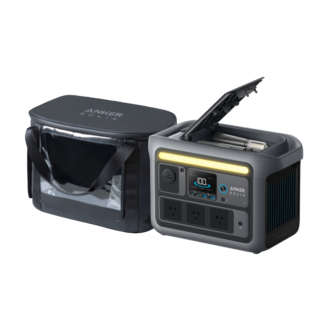 Anker SOLIX C800 Plus Portable Power Station + Water Resistant Bag
