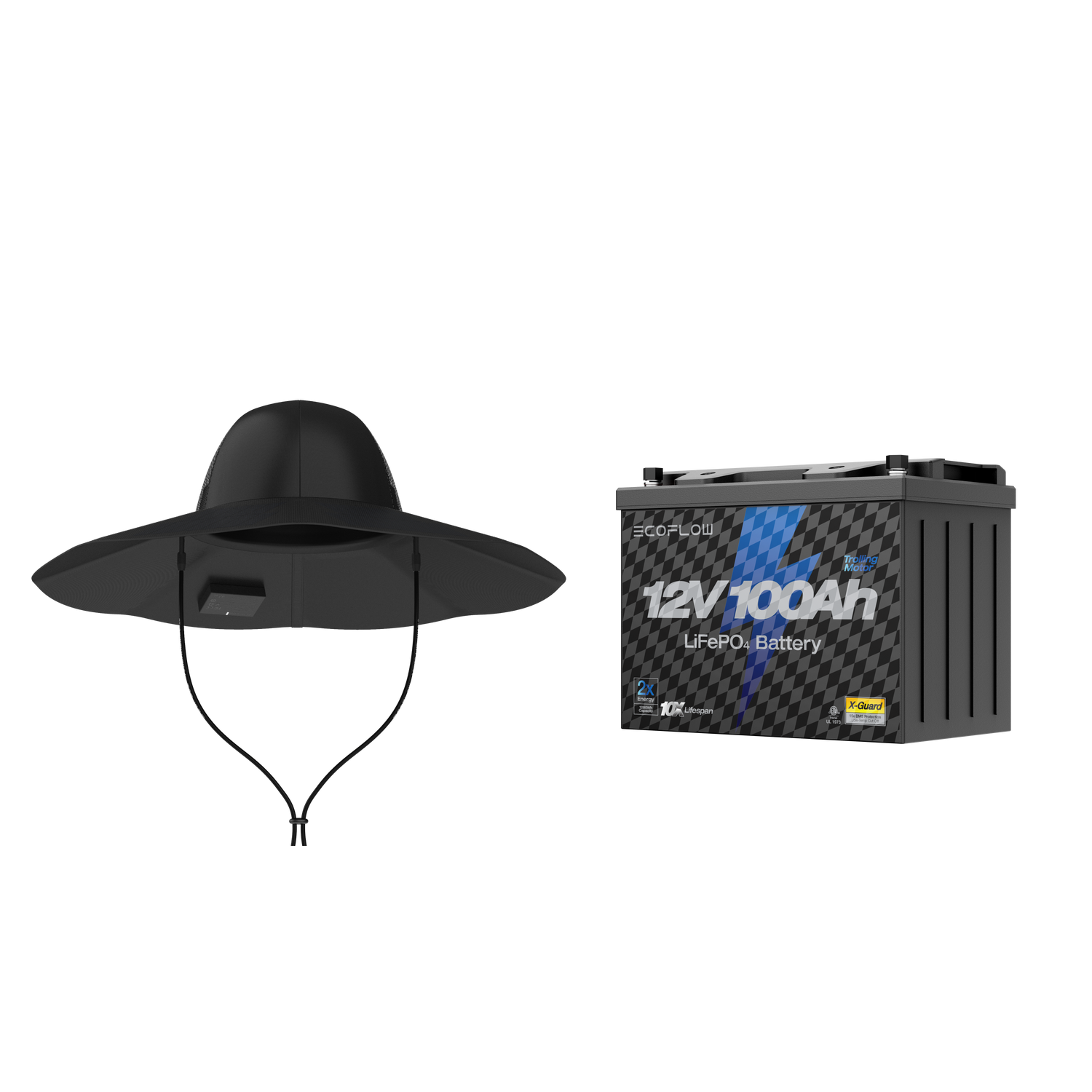 EcoFlow 12V 100Ah Lithium Trolling Motor Battery